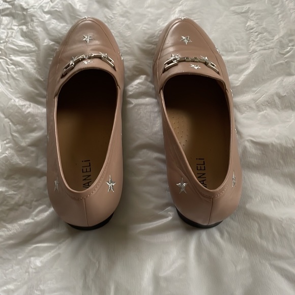 Vaneli Leather Moccasin in Pink/Brown/Silver Size-10 NWT - Picture 5 of 7